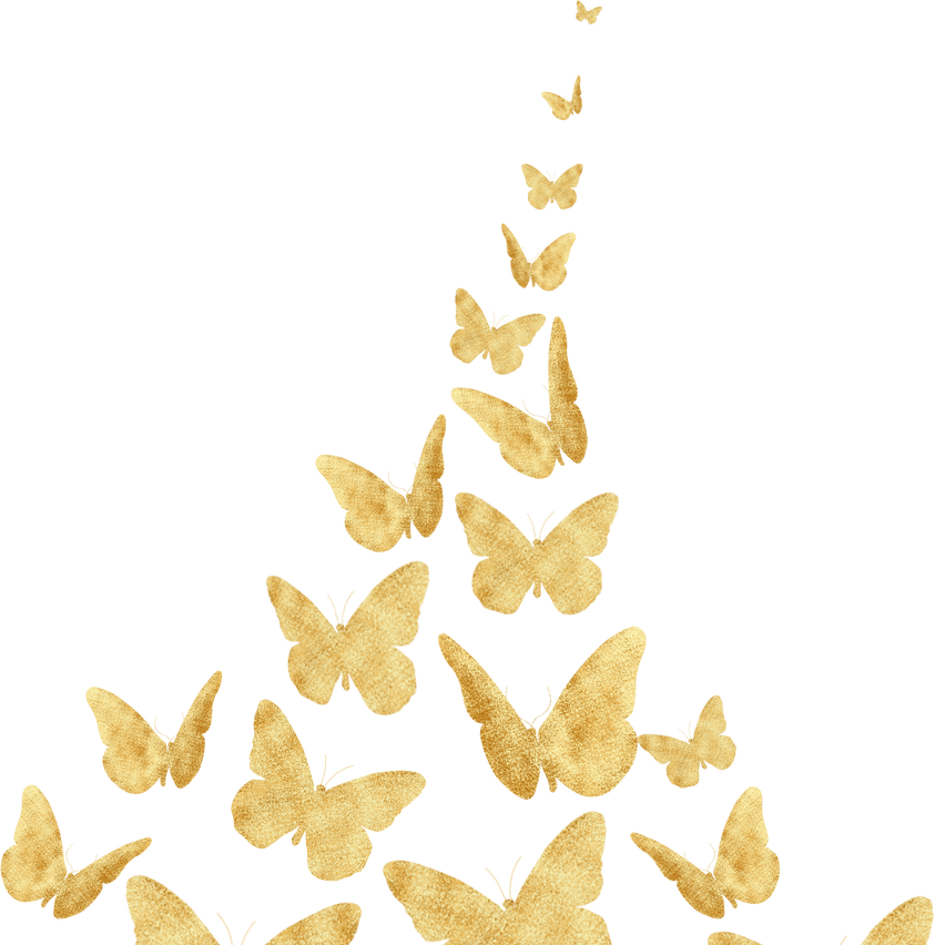 Gold Glitter Butterfly