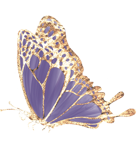 Purple gold butterfly
